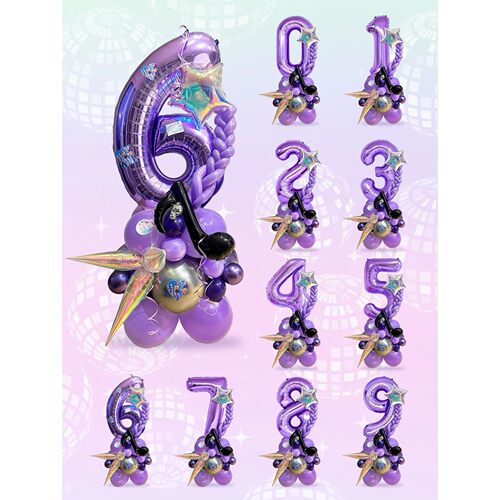 33pc Kpop music-themed birthday balloon pillar set, suitable