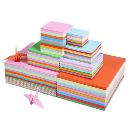 100pcs Square Origami Paper Double Sides Solid Color Folding