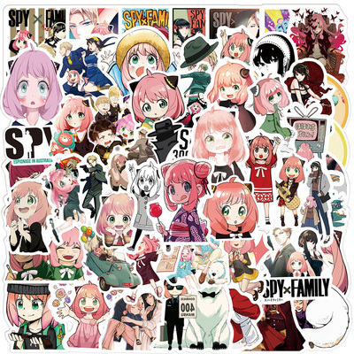 50/100pcs Cartoon Spy X Family Anime Stickers Skateboard Lap