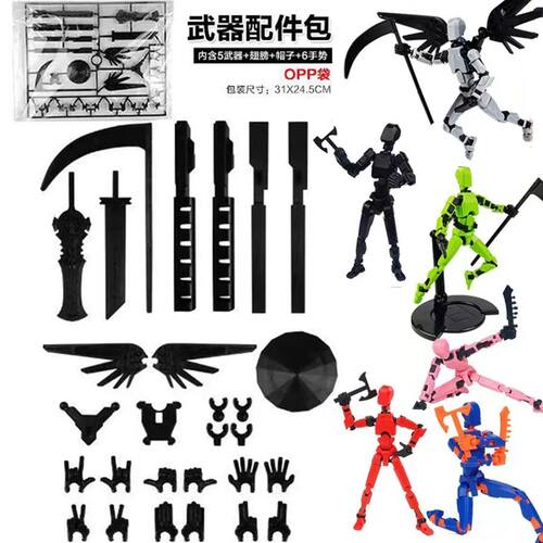 3D Printed Multi-Jointed Movable Shapeshift Robot Action Fig