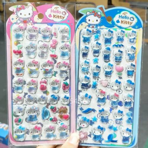 NEW Hot Hello Kt 3d Crystal Stickers Macaron Series Crystal