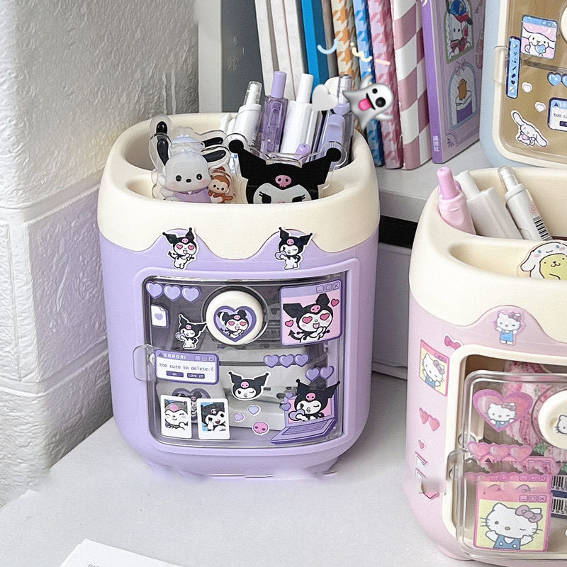 Kawaii Pen Holder HelloKitty Kuromi My Melody Dalek Cartoon