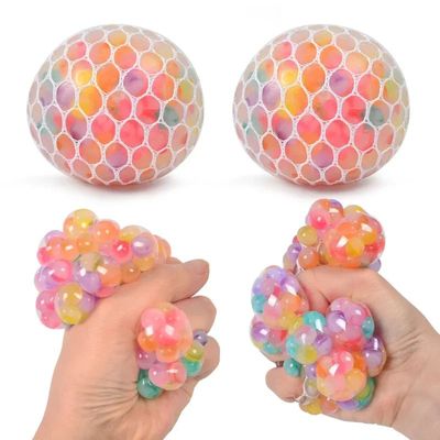 Rainbow Sensory Stress Relief Ball Squishy 3D Fidget Toys fo