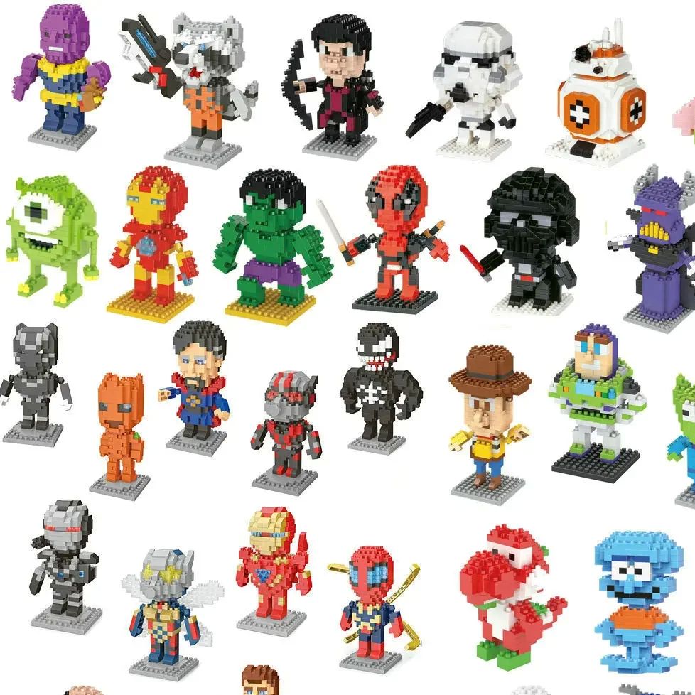 Cartoon Micro Particle Building Blocks Children Assembl