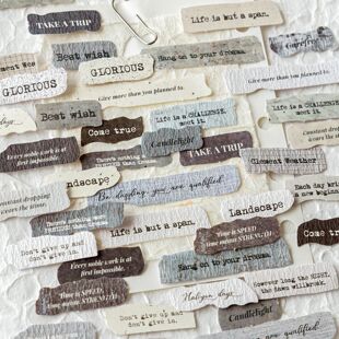 50 pcs/Pack Vintage English Journal Stickers DIY Scrapbook C