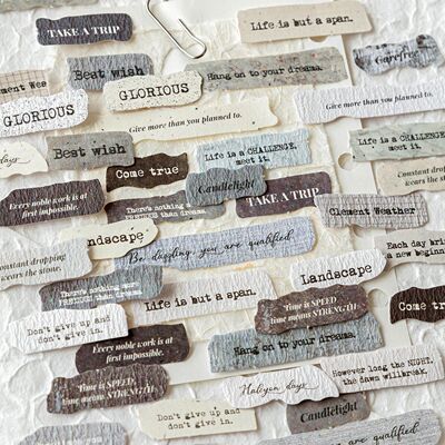 50 pcs/Pack Vintage English Journal Stickers DIY Scrapbook C