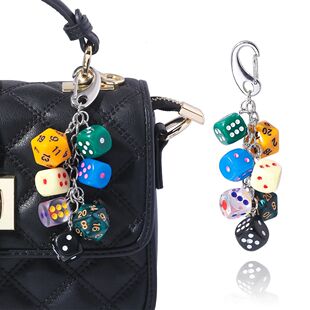 Vintage Dice Keychain Bag Charm Accessories Waist Charms Dic