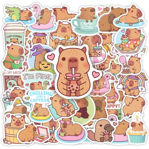 Guinea Pig Stickers Kawaii Cartoon Funny Kids Anime Cute Pet