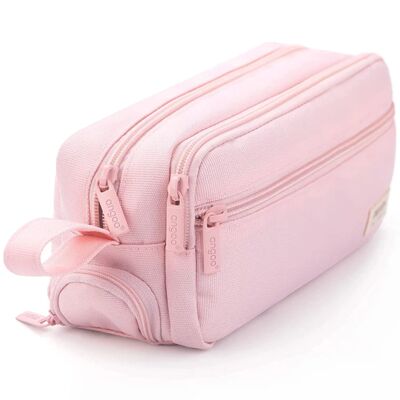 Large-Capacity Zippered Pencil Case Portable Multi-Compartme