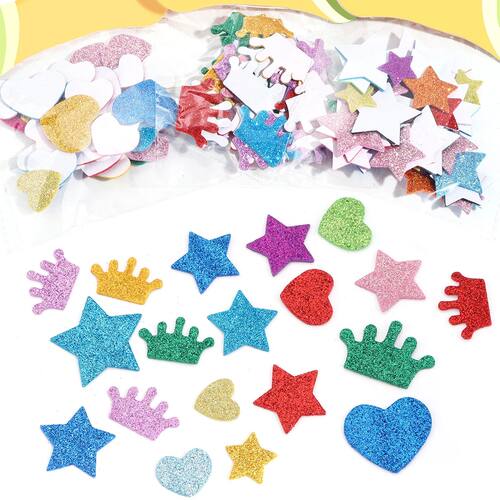 Mix Color Glitter Foam Stickers Self Adhesive EVA Stickers K