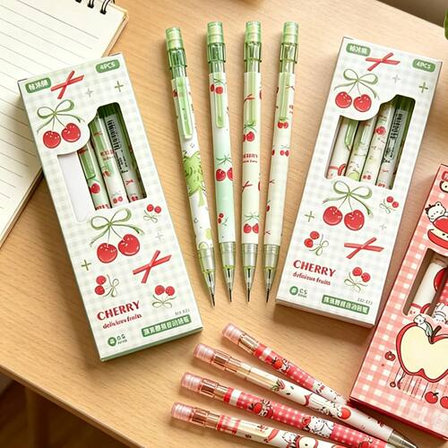 4-Pack 0.5mm Mechanical Pencils (with Eraser) Push-Button Me