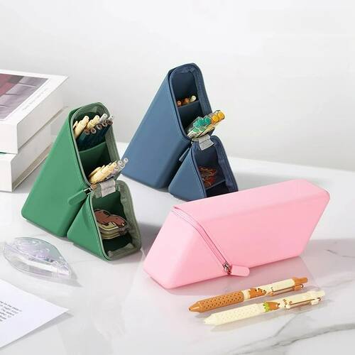 Creative Silicone Pencil Case Large Capacity Simple Design D