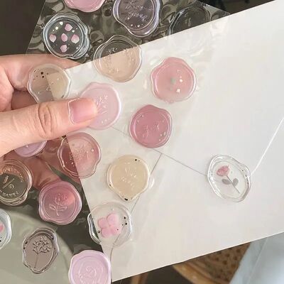 18pcs, Vintage Wax Seal Stamp Stickers, DIY Scrapbooking Jou
