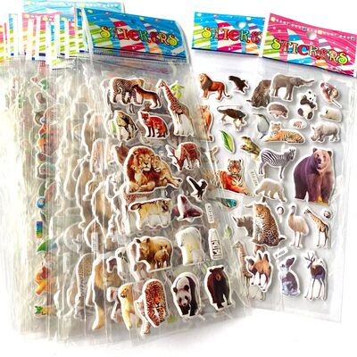 10 Sheets 3D Puffy Stickers Animals Bulk Stickers Scrapbook