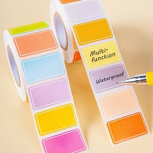 500-Piece Roll Waterproof Color-Coded Index Tabs - Vibrant D