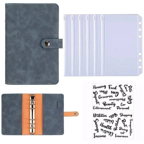 A6 Budget Binder Kids Planner Notebook Cover PU Loose-leaf H