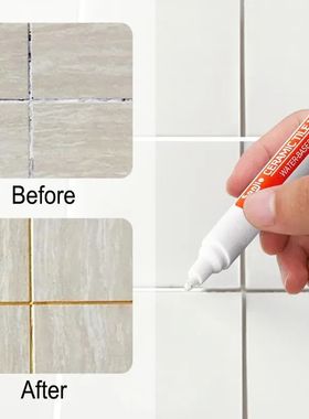 12 Color White Waterproof Tile Marker Grout Pen Wall Seam Pe