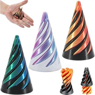 3D Printed Spiral Cone Toy Impossible Pyramid Passthrough Sc