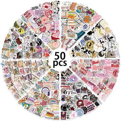 50PCS Smutty Dark Romance Bookish Spice Reader Girl Cartoon