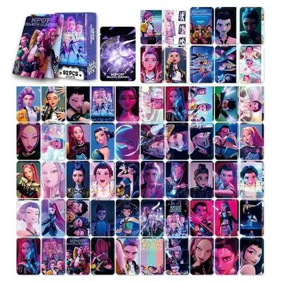 92pcs Kpop Demon Hunters Laser Cards K-POP Witch Hunt Cartoo
