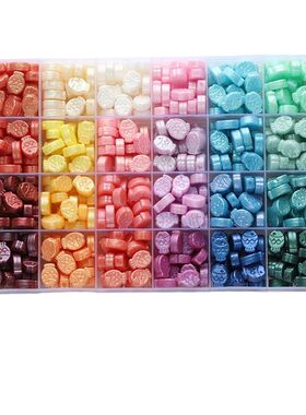 24 Colors/box Small Fish Shape Fire Paint Sealing Wax Partic