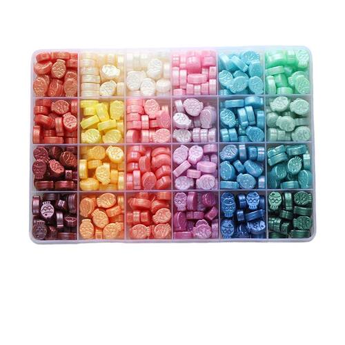 24 Colors/box Small Fish Shape Fire Paint Sealing Wax Partic
