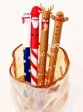 4 Types of Christmas-Themed Erasable Gel Pens Featuring Desi