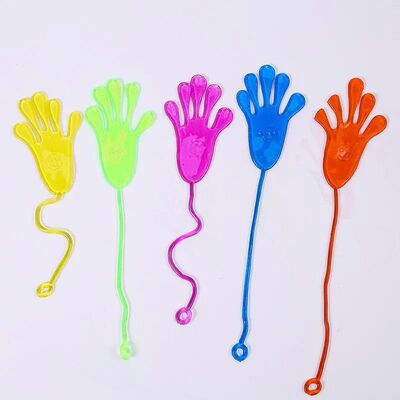 5-50 Pcs Kids Funny Sticky Hands toy Palm Elastic Sticky Squ