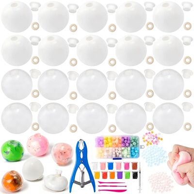 28PCS Blank Stress Ball Skin Empty Stress Ball DIY Kit Vacuu