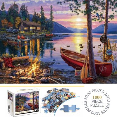 1000pcs Darrell Bush Canoe Lake Jigsaw Puzzles for Adults Ho