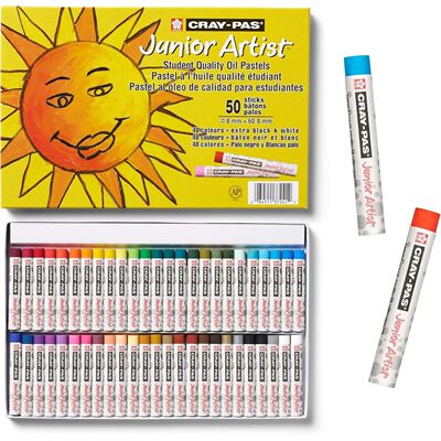 Junior Artist Student Quality Oil Pastels Soft Crayon Washab