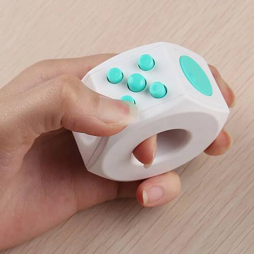 Fidget Ring Toys Anti-Stress Fingertip Click Reduce Autism A