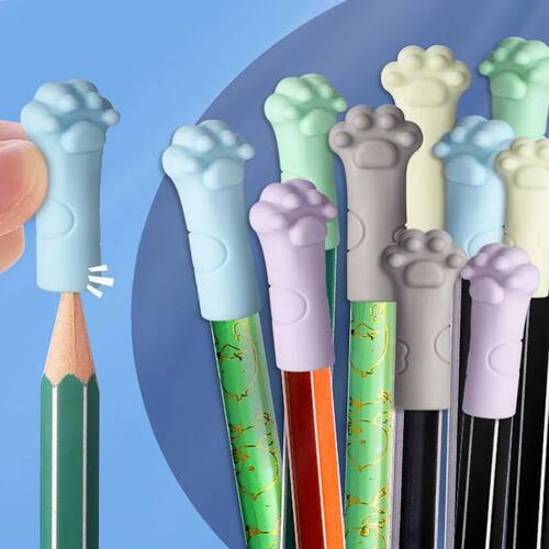 Eraser pen cap cute cat claw pencil cap pen extension soft P