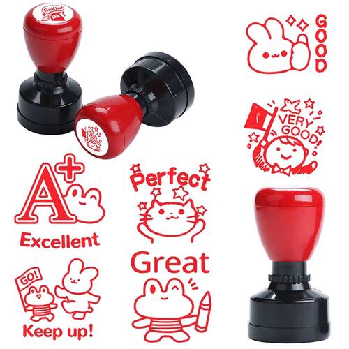 1PC Emoticons Encourage Stamp Portable Teacher Comments Stam