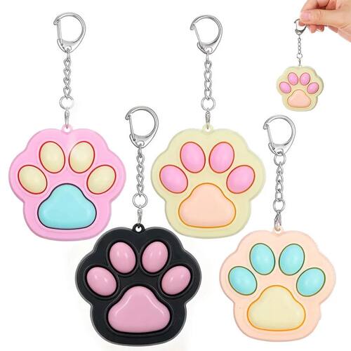 Novelty Cat Paw Clicker Fidget Keychain Stress Anxiety Relie
