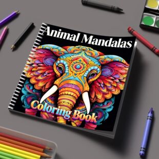 Coloring Book Animal Mandalas for Adult Colouring Book, Birt