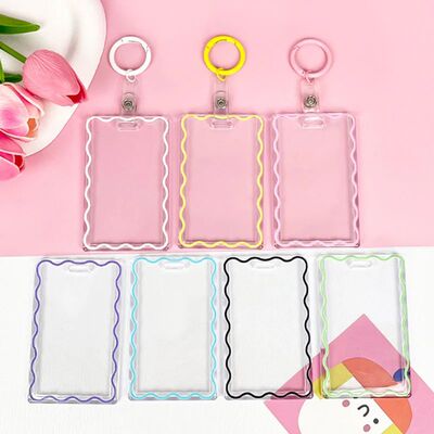 Ins Transparent Acrylic Photocard Holder Keychain Idol 3 Inc