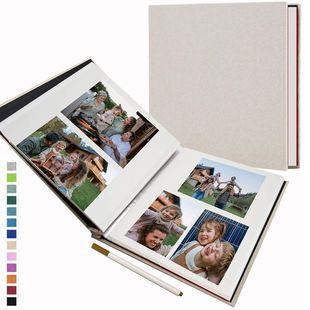 Album Self Adhesive 1pc for Photo Scrapbook 2x3 Linen