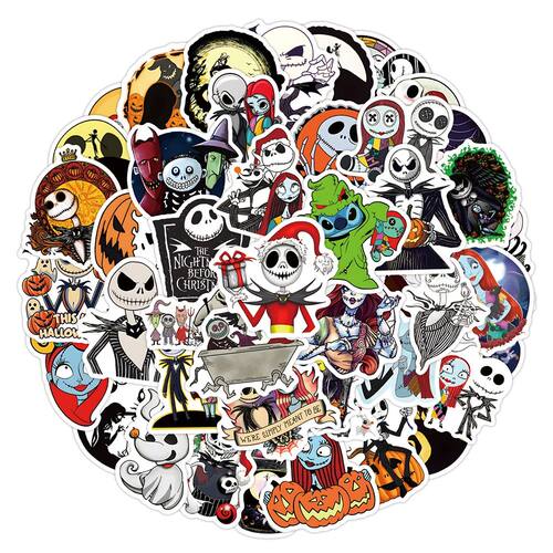 60PCS  Nightmare Before Christmas Halloween Stickers DIY Dia