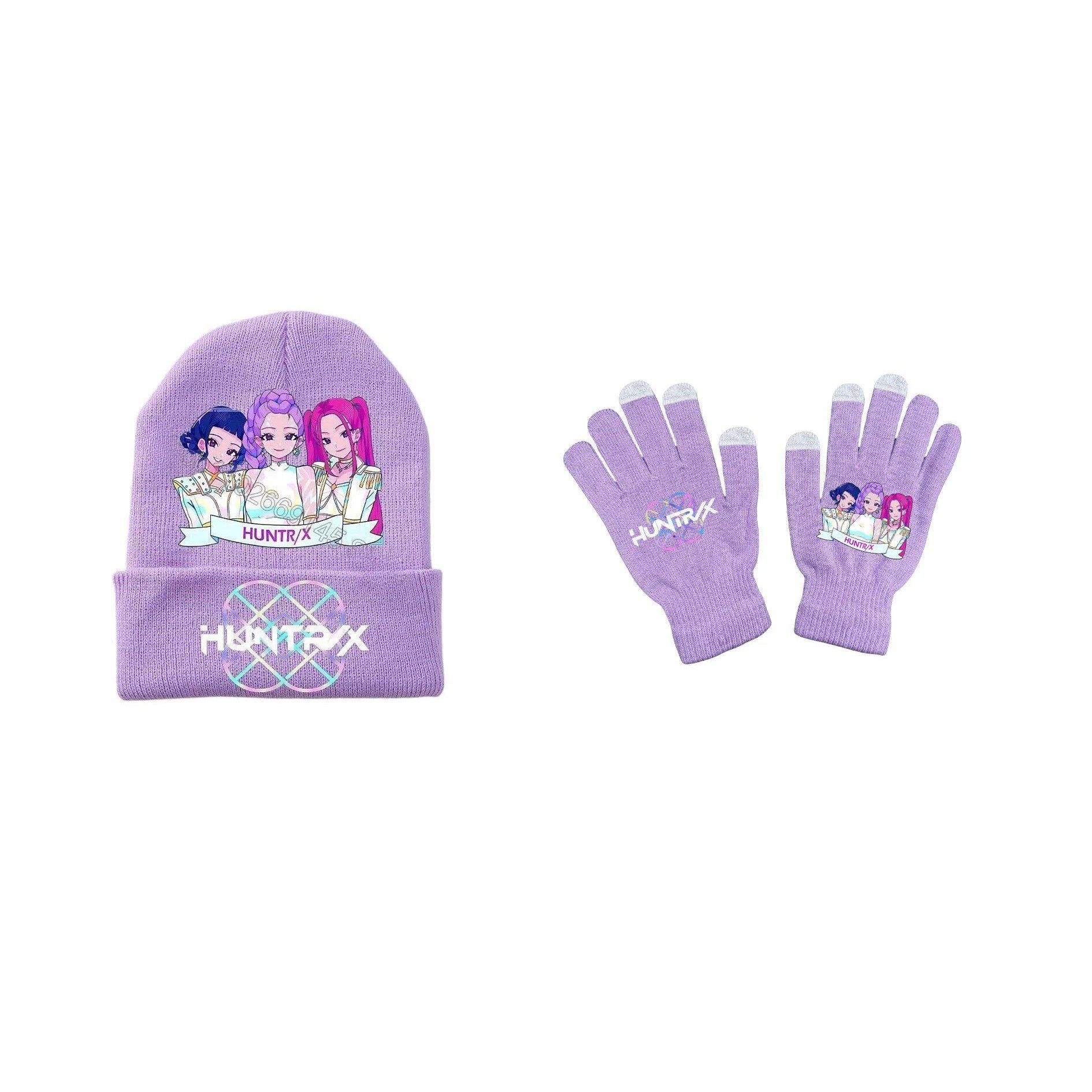 2PCS Winter Knitted Hat & Gloves Set - Kpop Demon Hunters An