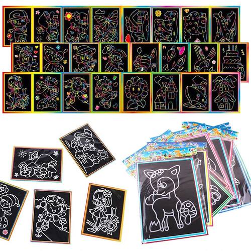 10/20Sheets Magic Scratch Drawing Paper Random Mixed Cute Ca