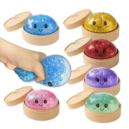 Glitter Dumpling Glitter Dumpling Squishy with Box Dumplings