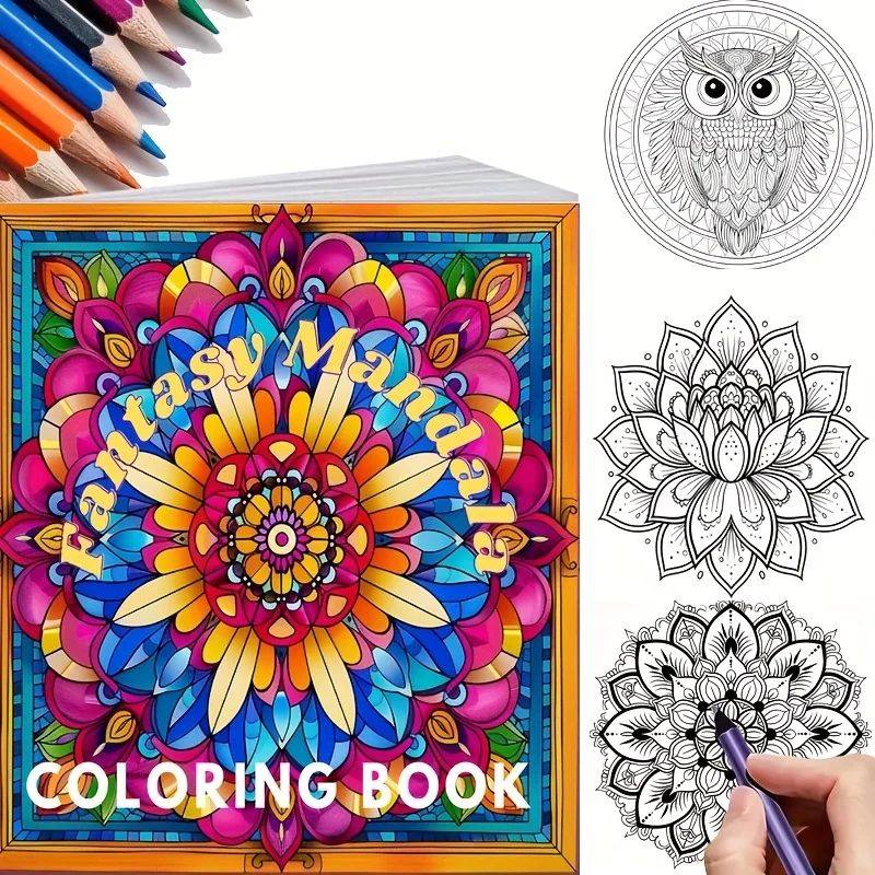 1pc, 25 Pages Coloring Book for Adult Stress Reduction 20x20