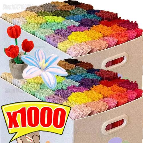 Chenillewire Pipe Cleaners for Flowers All Colors Fluffy Plu