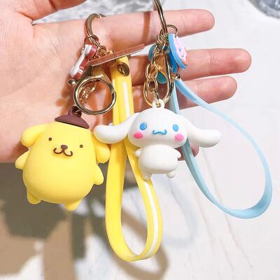 Miniso Kawaii Sanrio Keychain Kuromi Keyring Cinnamoroll Wom