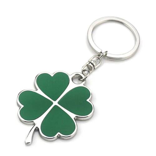Simple New Niche Green Leaf KeychainCreative Exquisite Four-