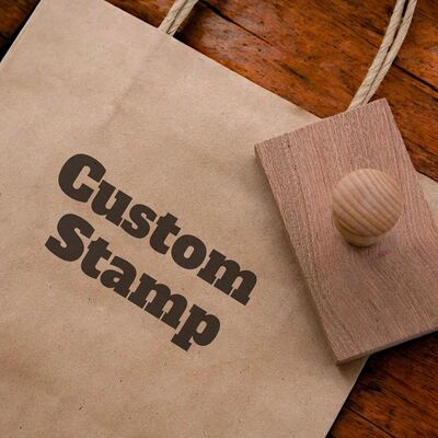 Wooden Stamp Seal Personalized Logo Wedding Party Packaging