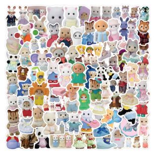 60/120PCS Forest Family Easter Bunny Reindeer Panda Animal S