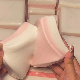 Squishy Double-Sided Sticky Rice Cake Pink Slow Rising Rice