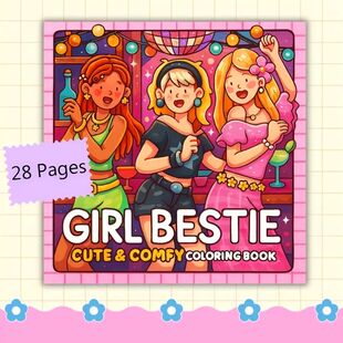 28 Pages Girls Theme Coloring Book Coloring Book, Valentine'